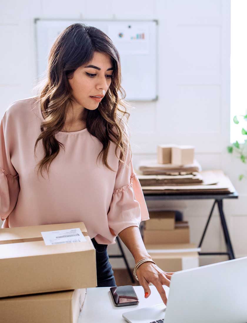 microbusiness owner using online payments